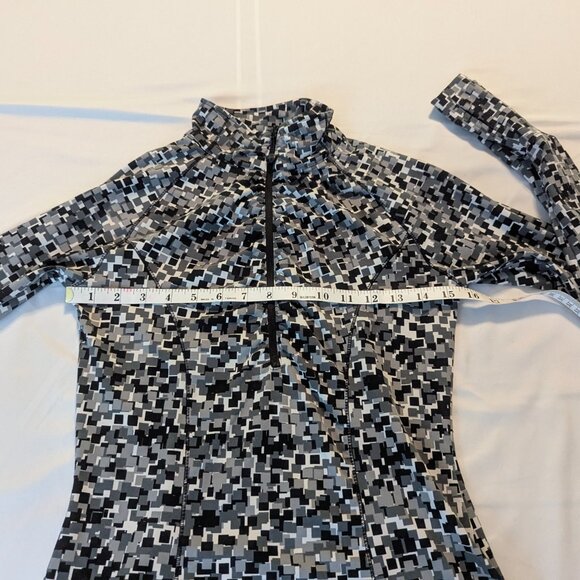 Soybu Activewear Quarter Zip Top Size Small Gray/Black/White - Picture 12 of 15